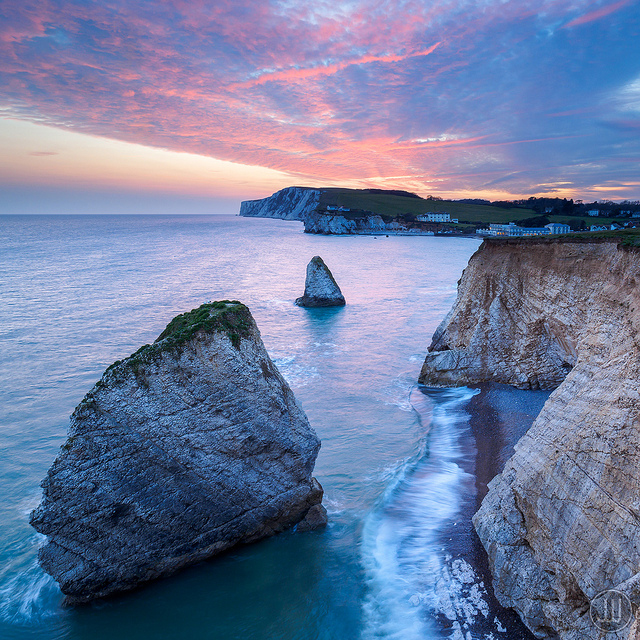 Freshwater Bay Isle of Wight - Sunset and Sea - God's Creation