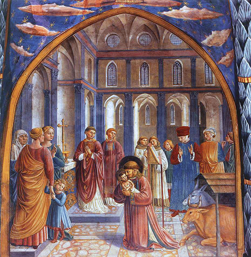 Benozzo Gozzoli Montefalco St Franics Nativity Scene